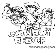 Kleurplaten Cowboy Bebop