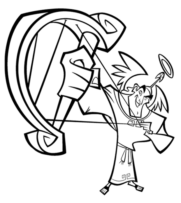 Cute Angel Kronk Coloring Pages