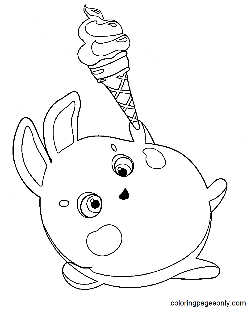 Cute Big Boo Coloring Page
