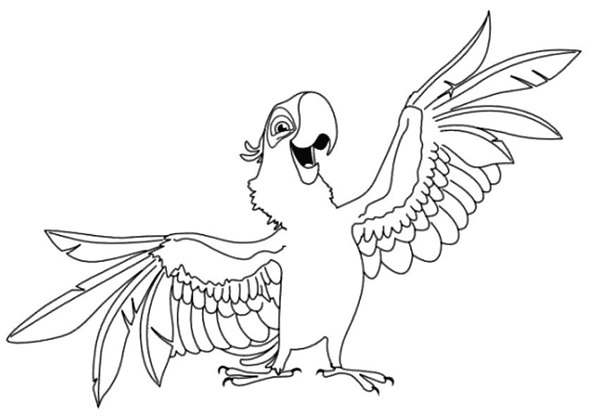 Cute Blu Coloring Page