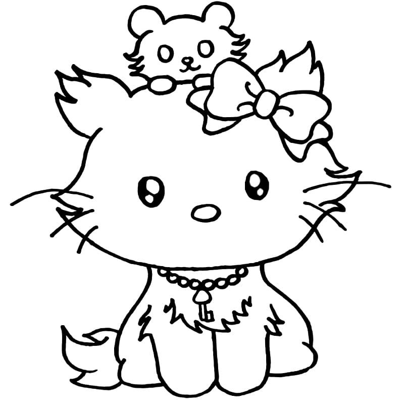 Cute Charmmy Kitty and Sugar Coloring Page
