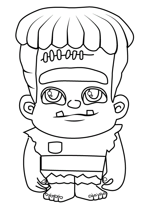 Cute Frankie Coloring Page