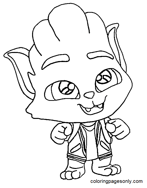 Cute Lobo Howler Coloring Pages