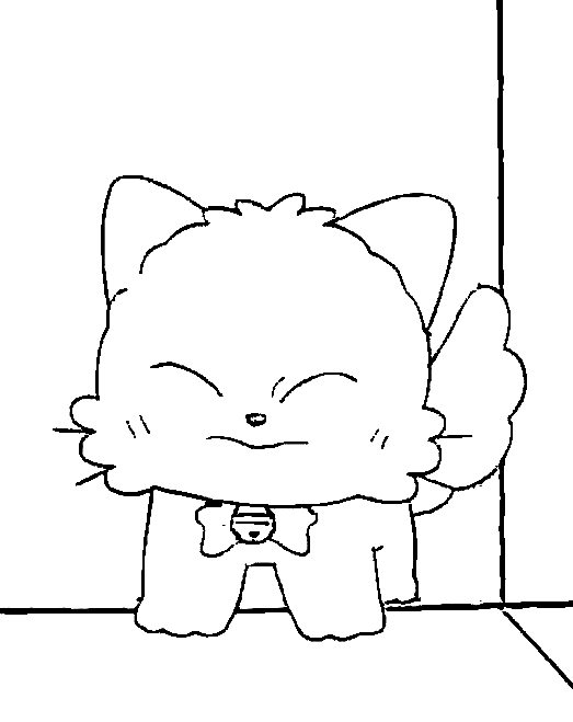Cute Momo Coloring Pages