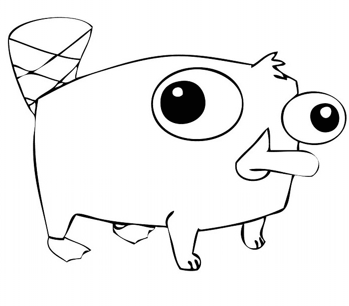 Cute Perry Coloring Page