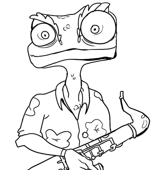 Cute Rango Coloring Pages