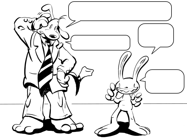 Cute Sam and Max Coloring Page
