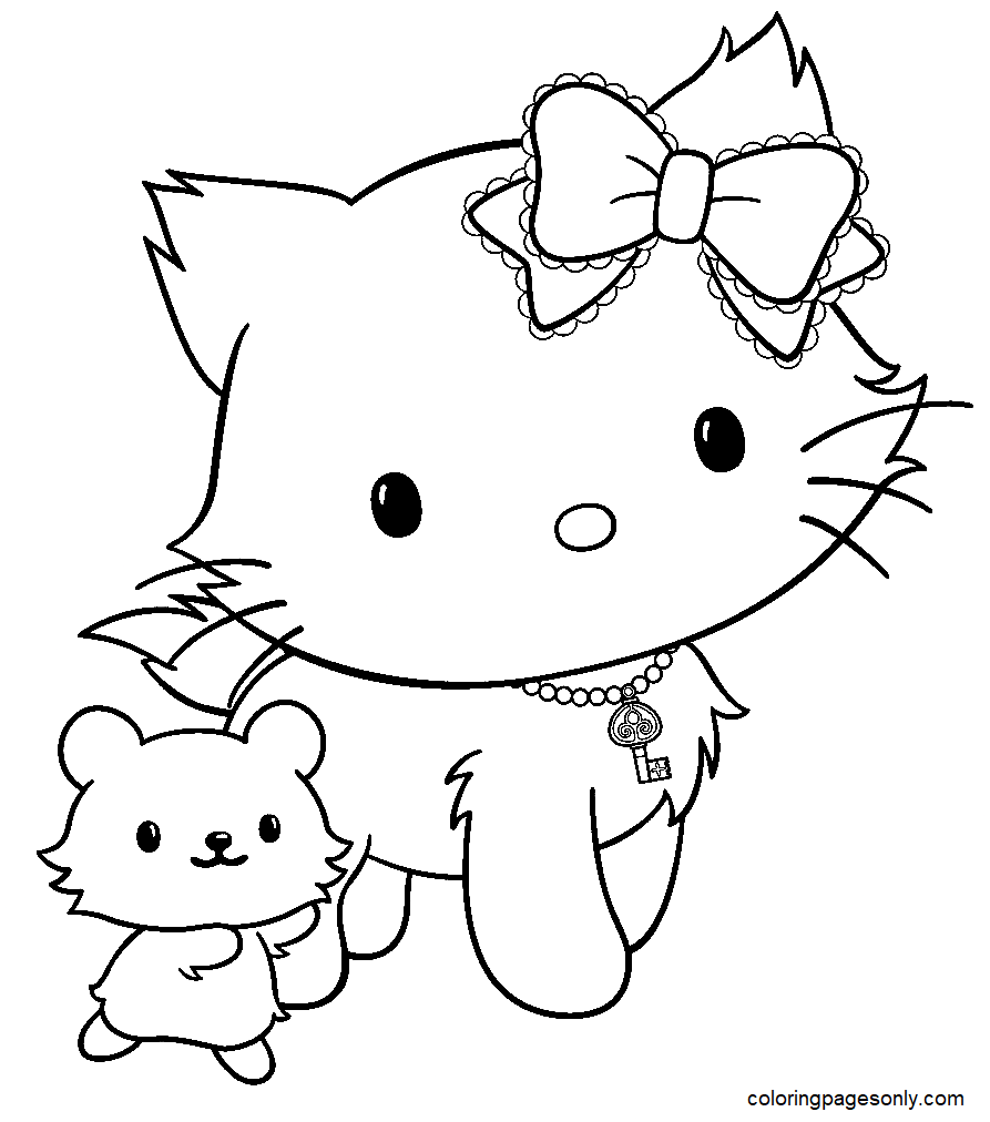 Cute Sugar and Charmmy Kitty Coloring Pages