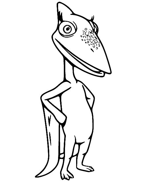 Cute Tiny Pteranodon Coloring Page