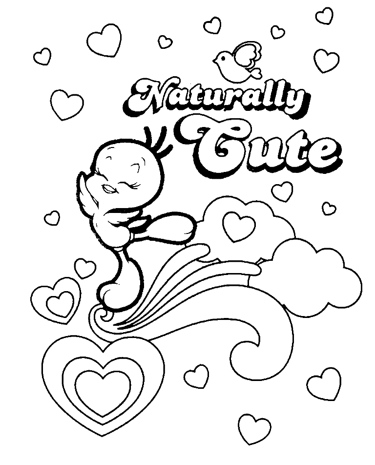 Cute Tweety Bird Coloring Pages