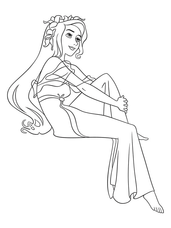 Daydreaming Giselle Coloring Page