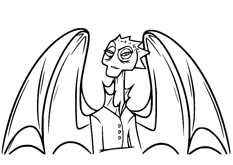 Dean Hardscrabble mit Wings von der Monsters University