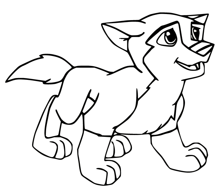 Página para colorir Dingo Wolfdog