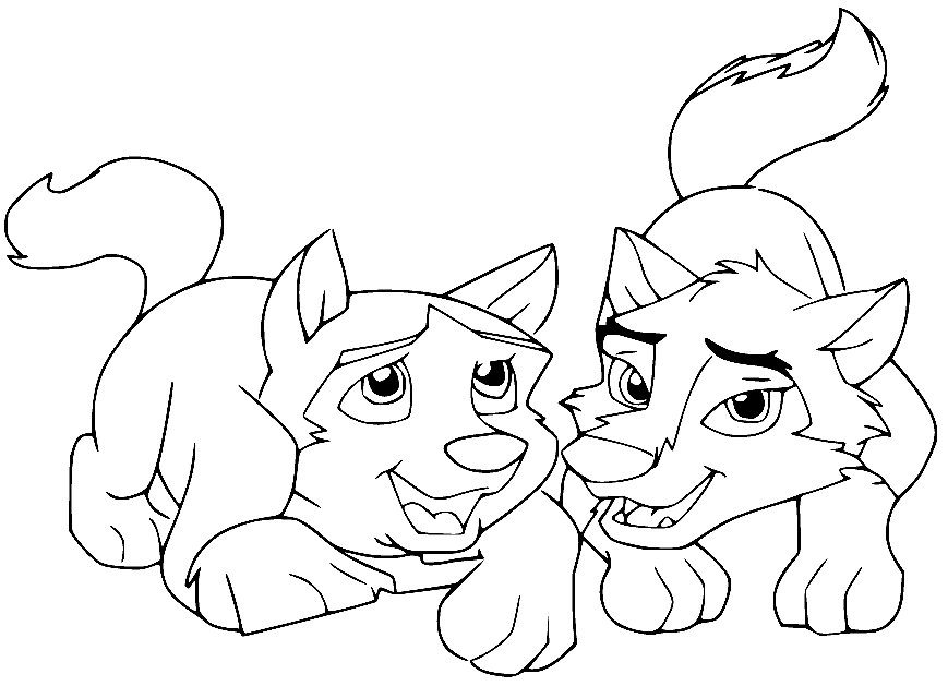 Desenho para colorir Dingo e Aleu