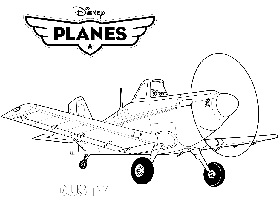 Disney Planes Dusty Coloring Page