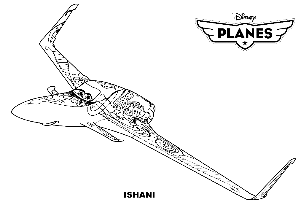 Disney Planes Ishani Coloring Pages