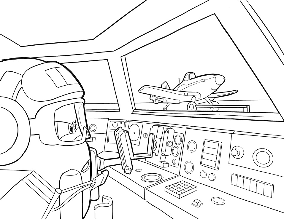 Dusty Crophopper Prepares to Qualify Coloring Page