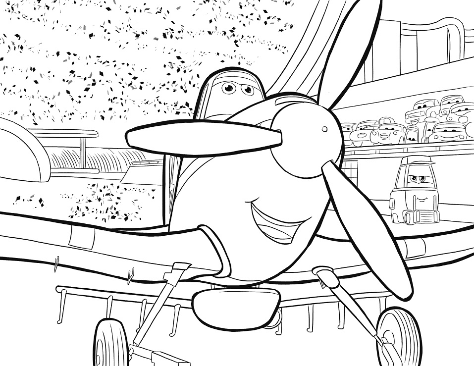 Dusty Crophopper Is A Winner Coloring Pages