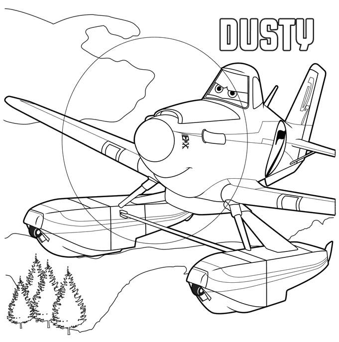 Dusty Crophopper Coloring Pages