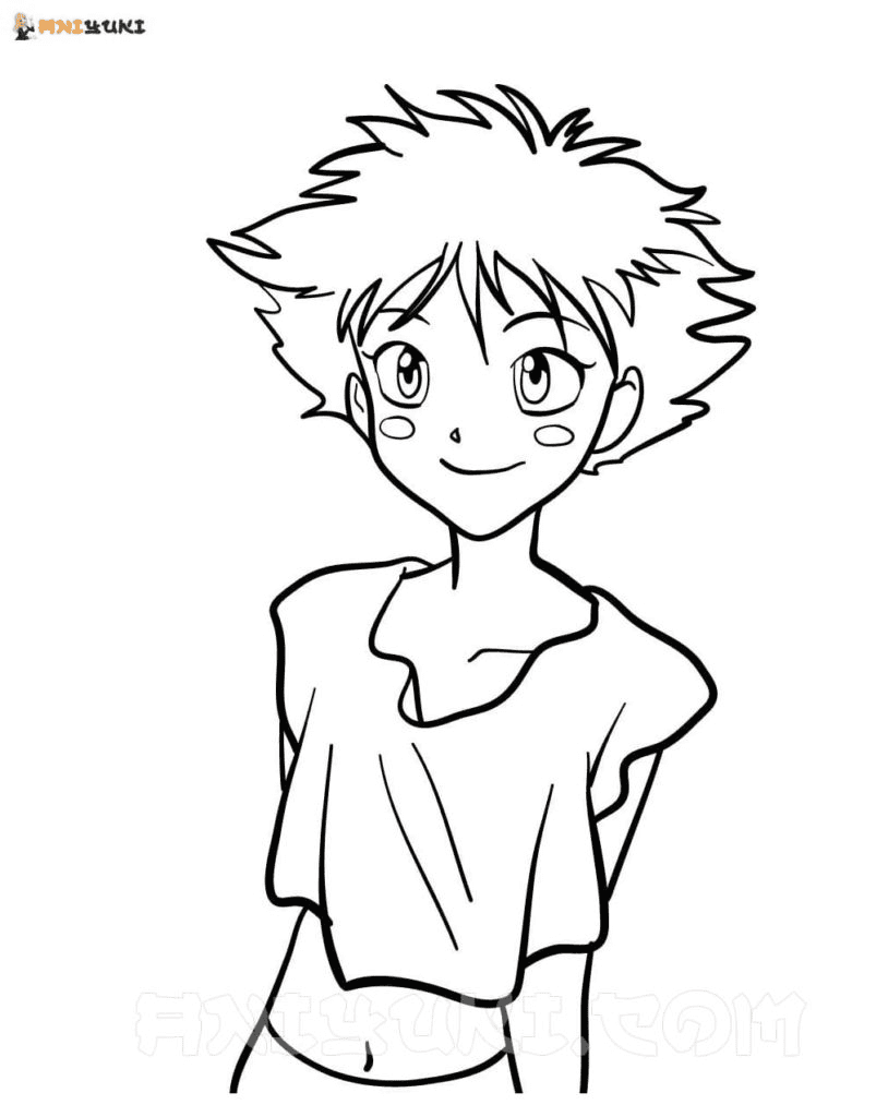 Edward face Coloring Page