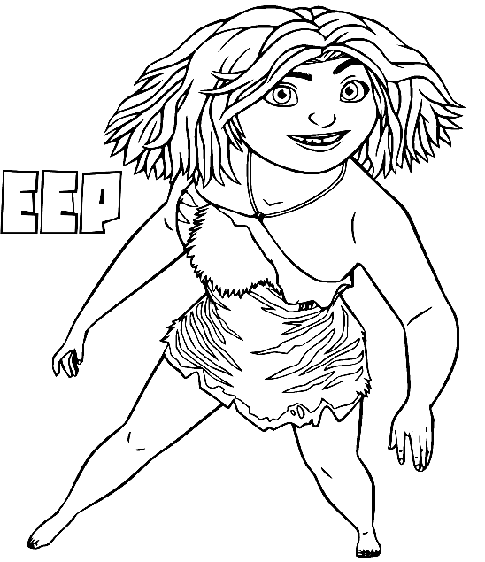 Eep from The Croods Coloring Page