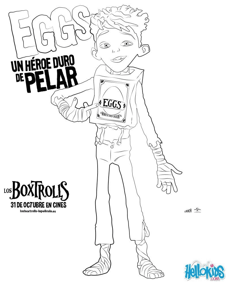 Eggs – The Boxtrolls Coloring Page