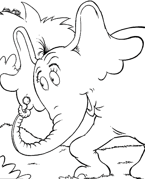 Elephant Horton Coloring Page