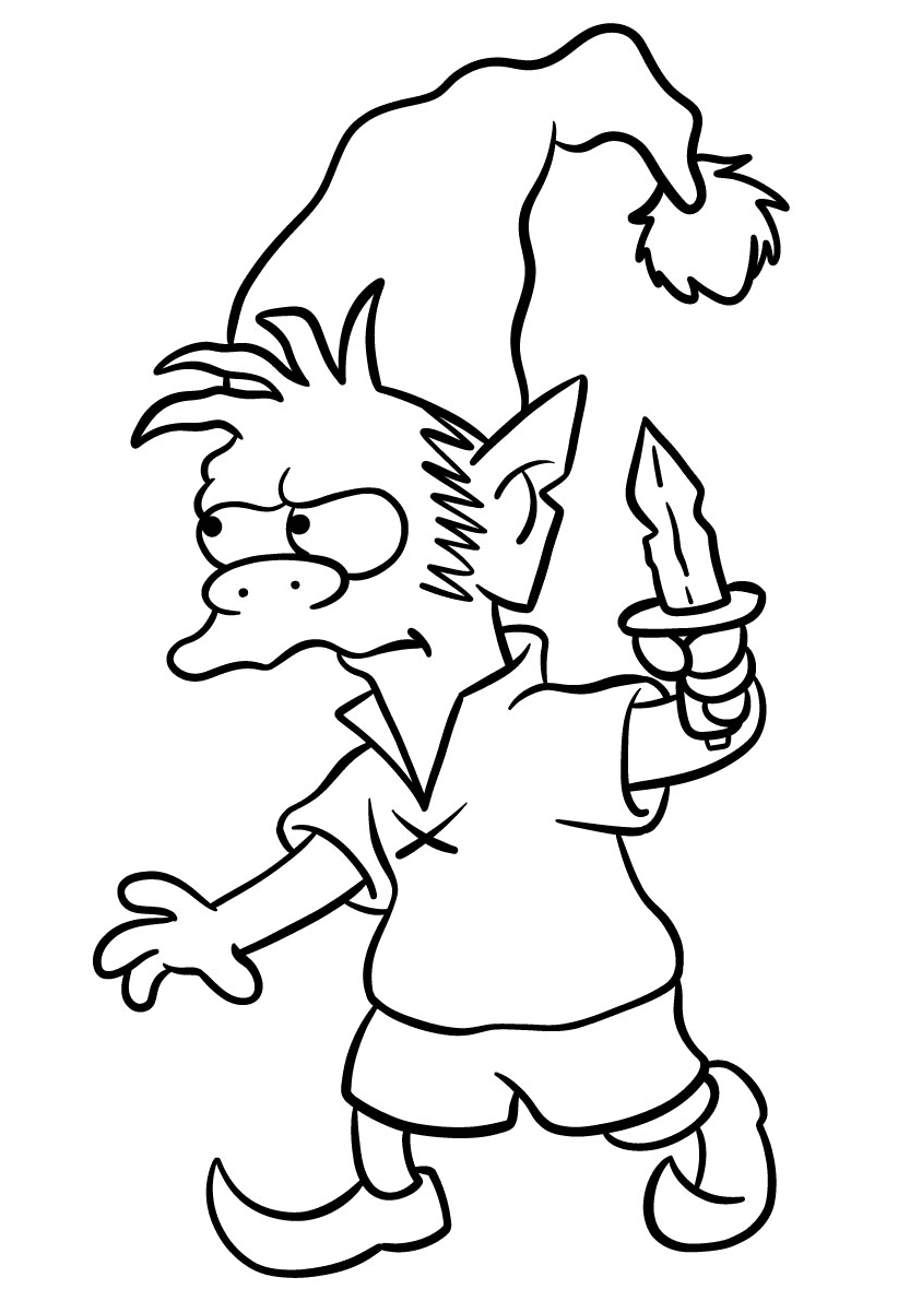 Elfo from Disenchantment Coloring Page