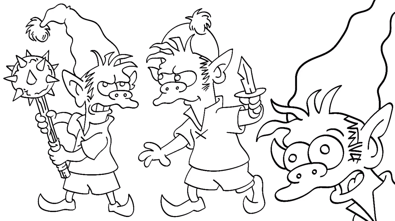 Elfo in Disenchantment Coloring Pages