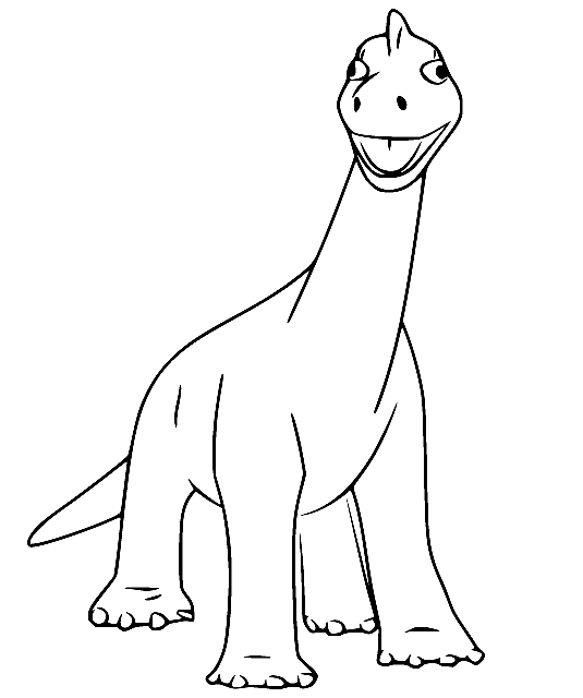 Ella Brachiosaurus Coloring Page