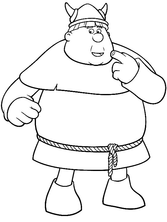 Faxe from Vicky the Viking Coloring Page