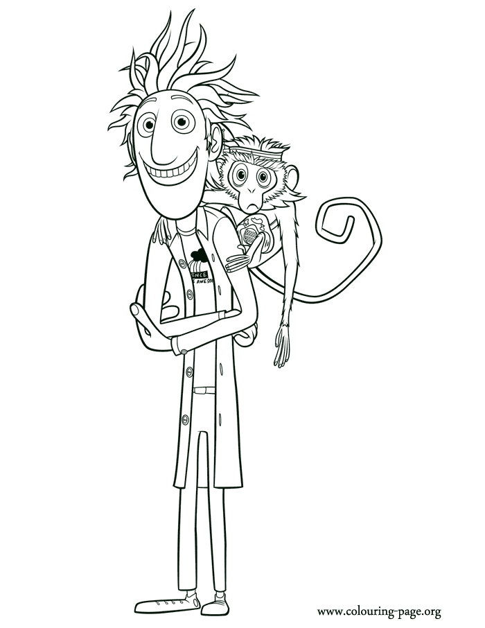 Flint Lockwood and Steve Coloring Pages