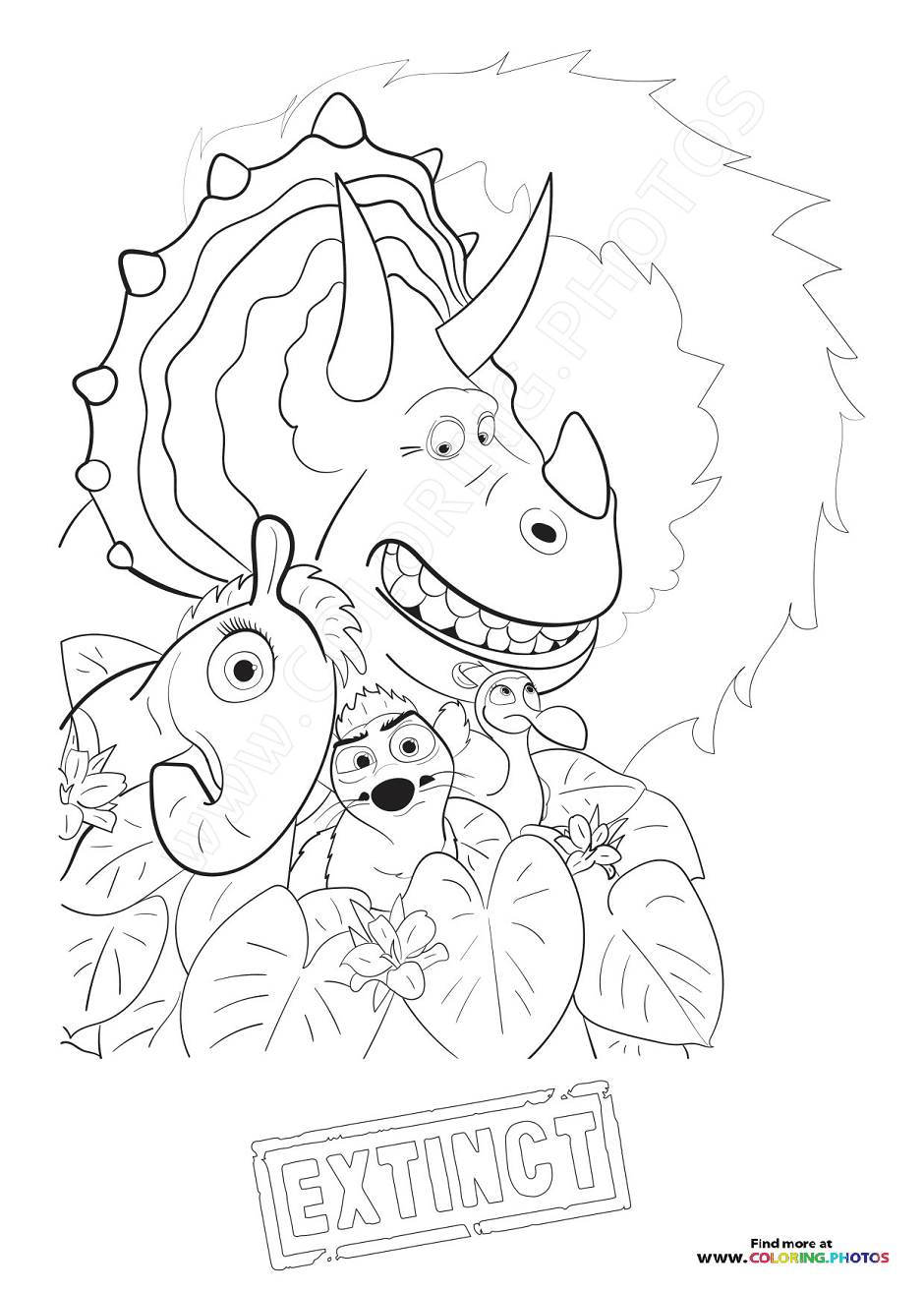 Free Extinct Coloring Page