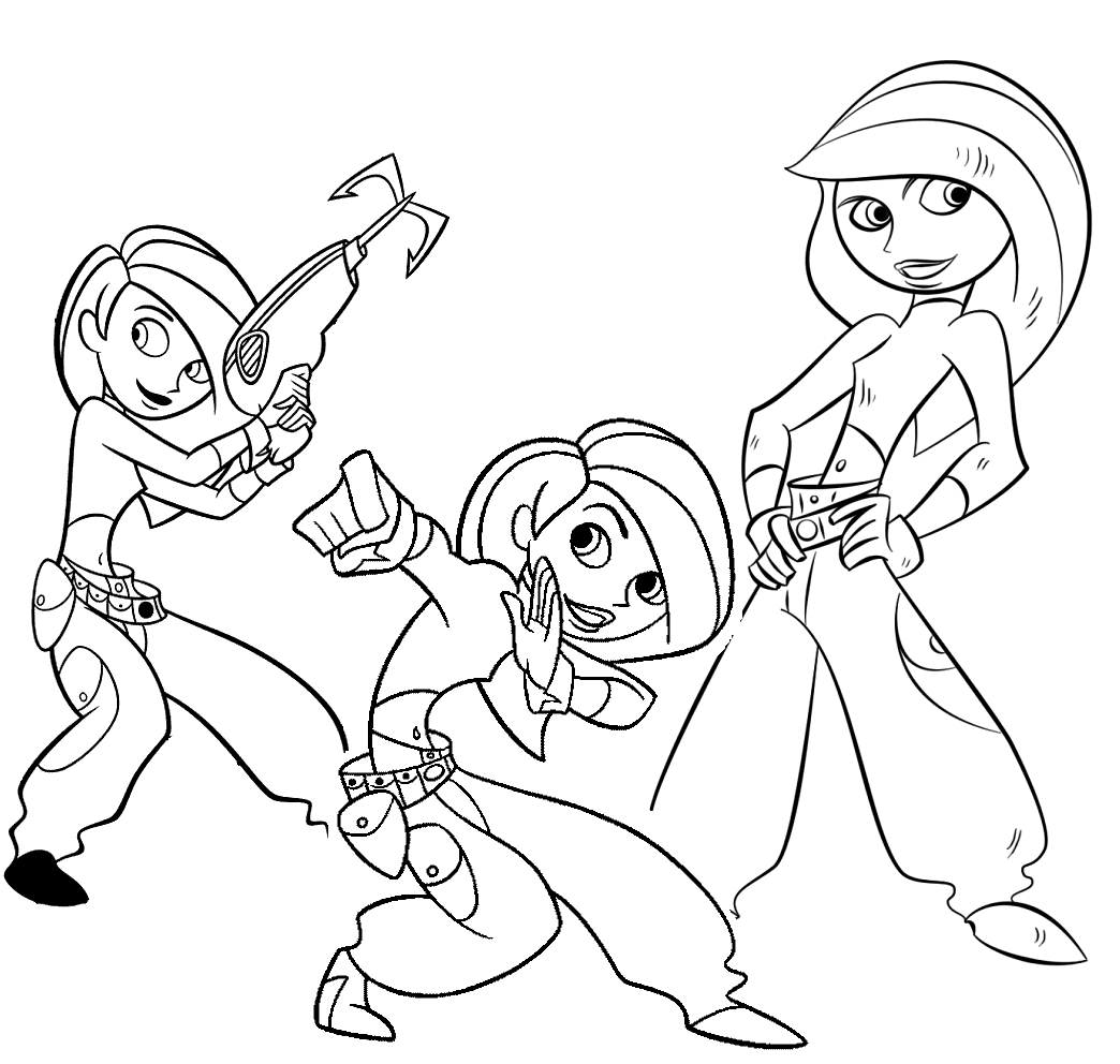 Free Kim Possible Coloring Pages