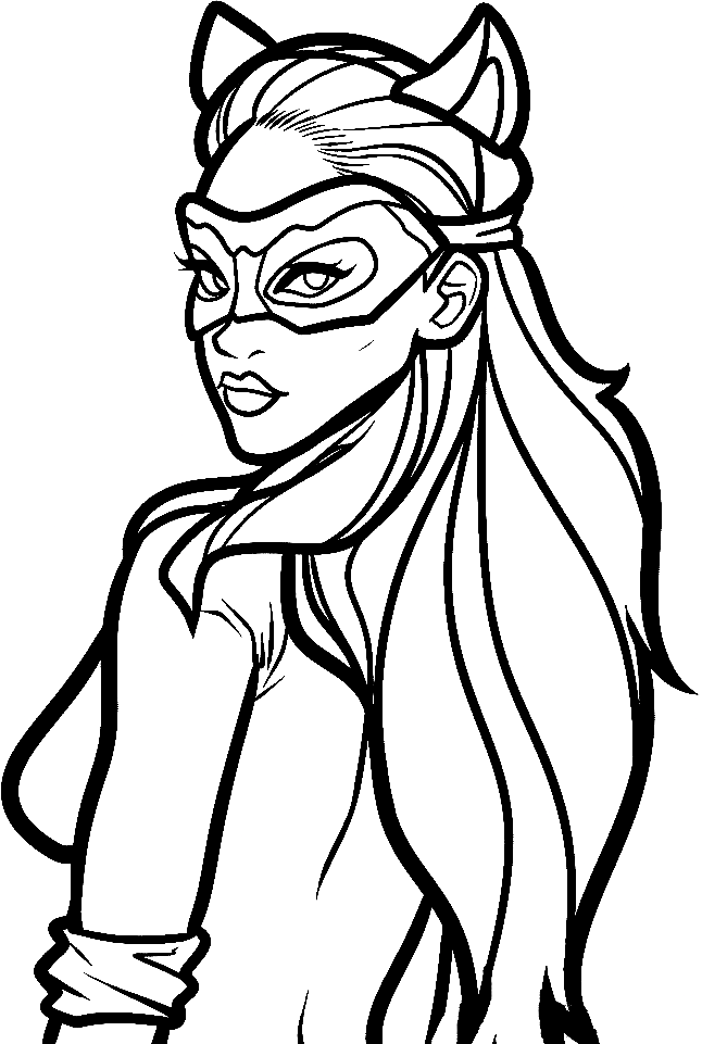 Free Printable Catwoman Coloring Page