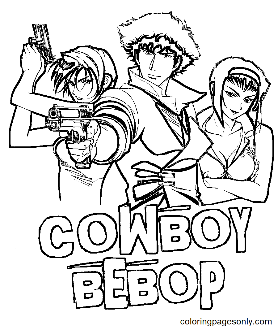 Бесплатная распечатка «Ковбой Бибоп» от Cowboy Bebop