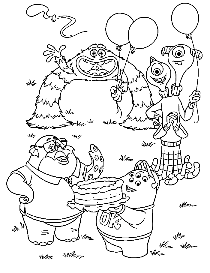Free Printable Monsters University Coloring Page