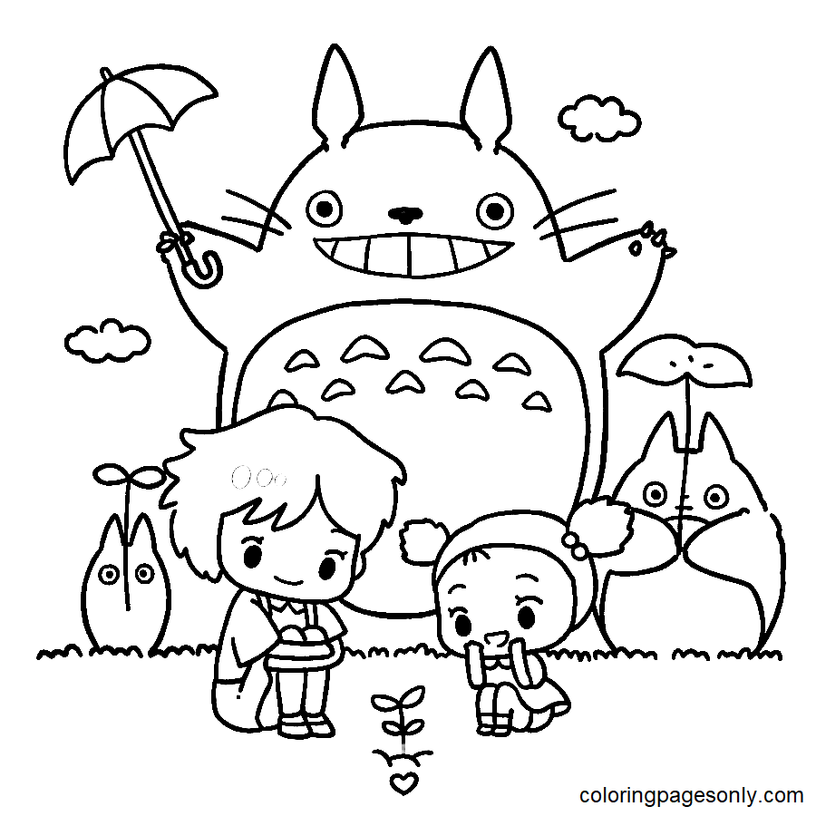 Meu vizinho Totoro para impressão grátis de Meu vizinho Totoro