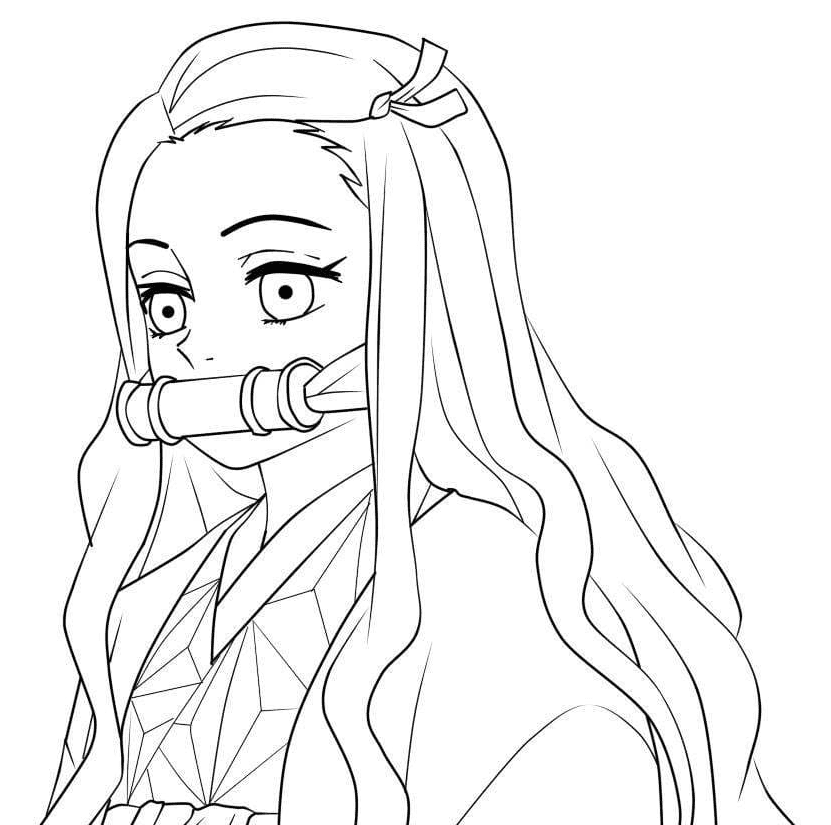 Printable Coloring Nezuko Coloring Pages Coloring Book | Porn Sex Picture