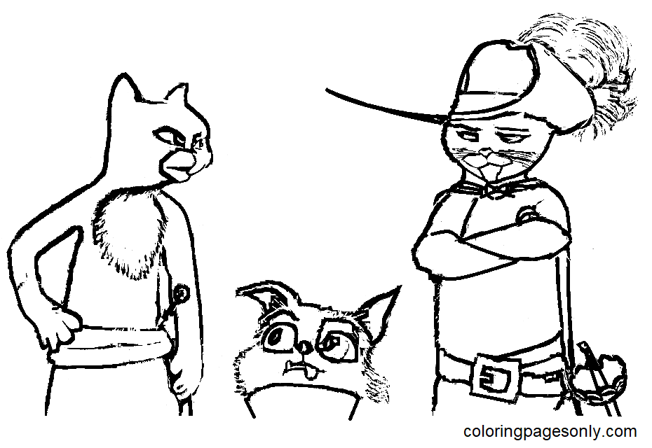 Free Printable Puss in Boots: The Last Wish Coloring Pages