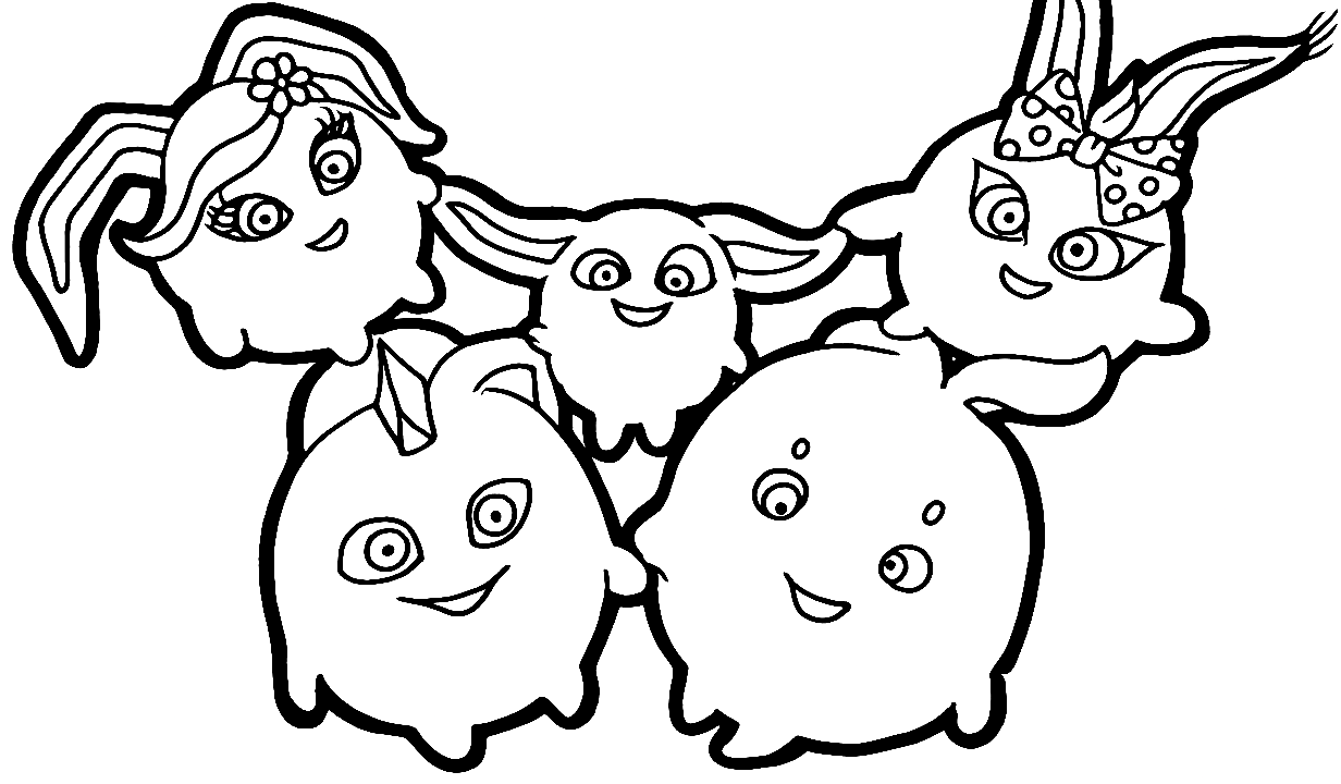 Sunny Bunnies Coloring Pages