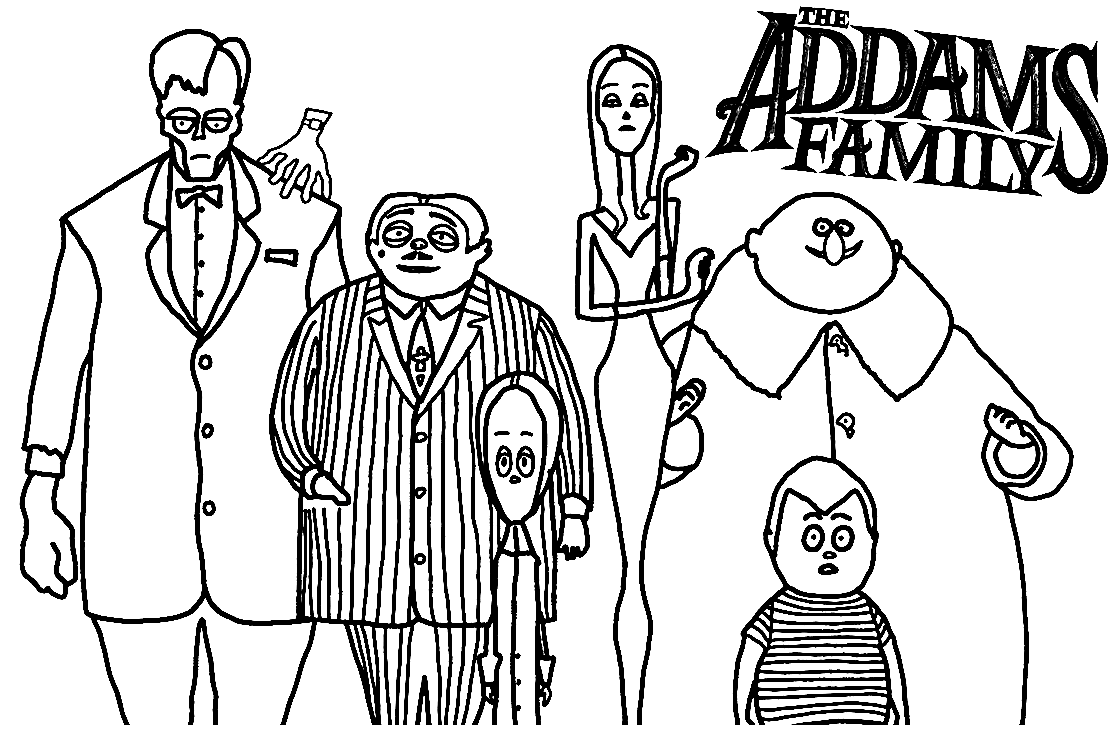 Бесплатная распечатка Семейка Аддамс из Семейки Аддамс
