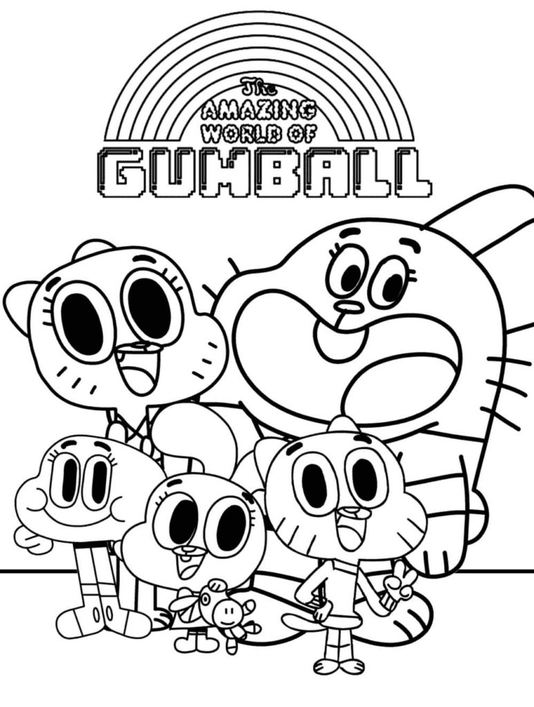 Imprimible gratis El asombroso mundo de Gumball para colorear