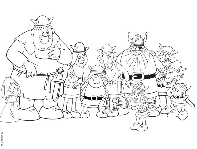 Free Printable Vicky the Viking Coloring Page