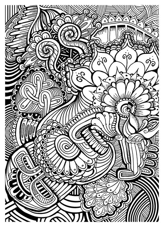 Free Psychedelic Patterns Coloring Page