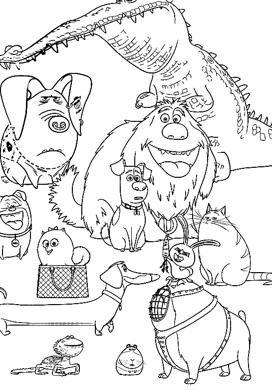 Free printable The Secret Life Of Pets Coloring Page