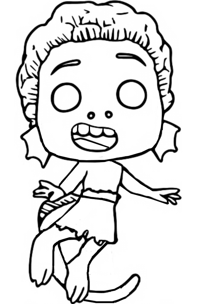 Funko pop Sea Monster Coloring Page