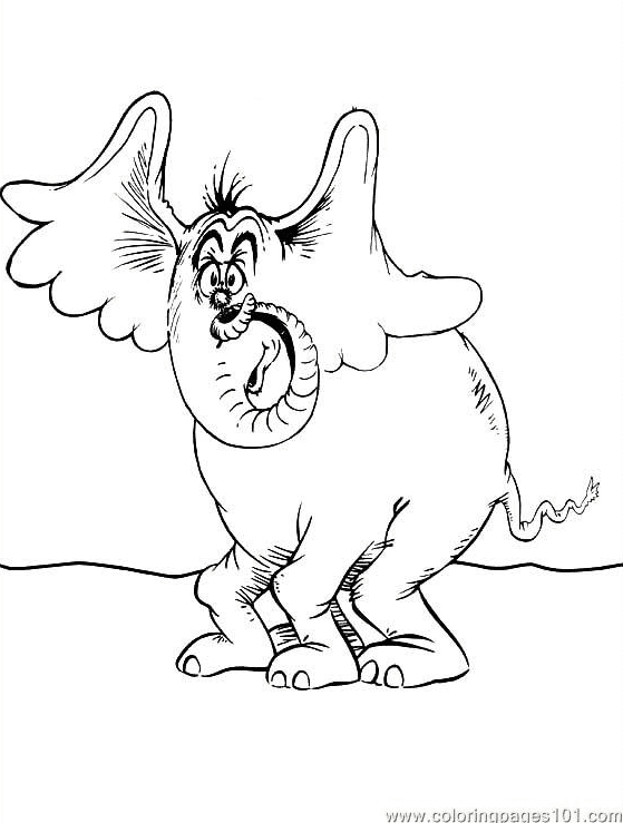 Funny Horton Coloring Page