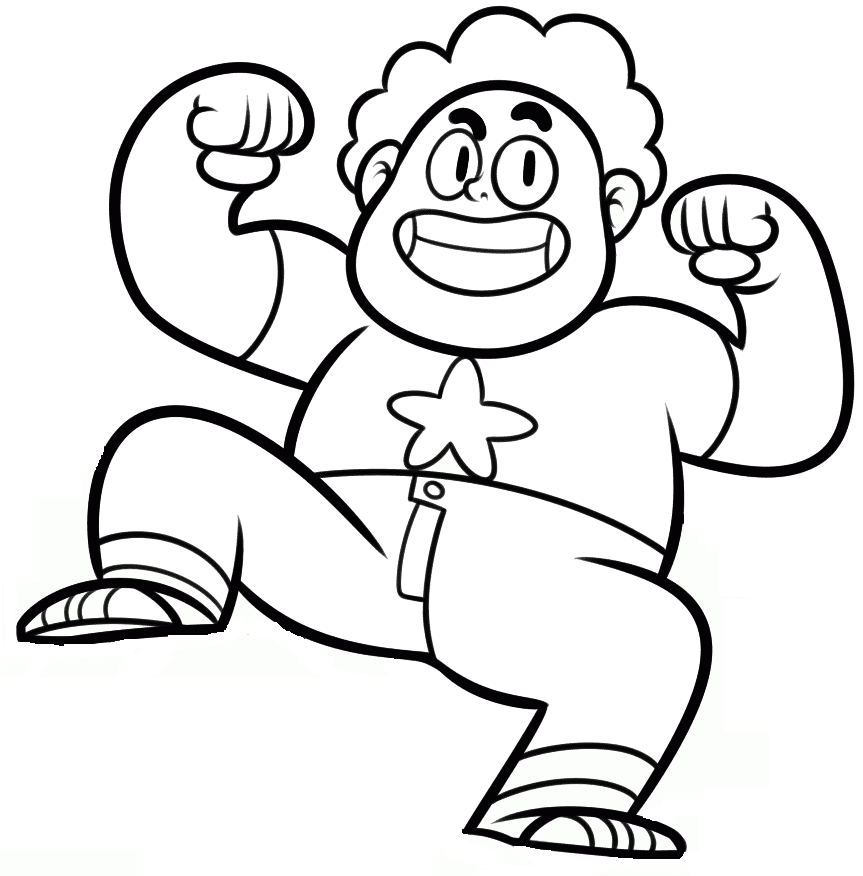Funny Steven Universe Coloring Page