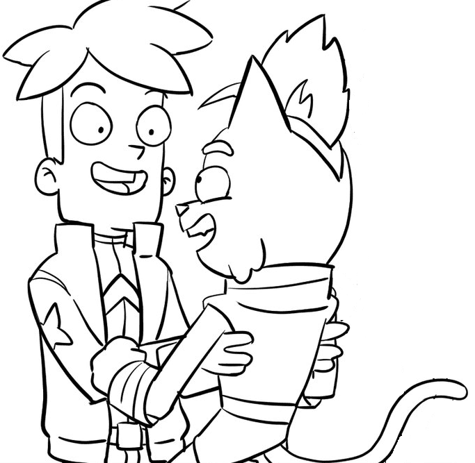 Gary Goodspeed 和 Little Cato Coloring Page